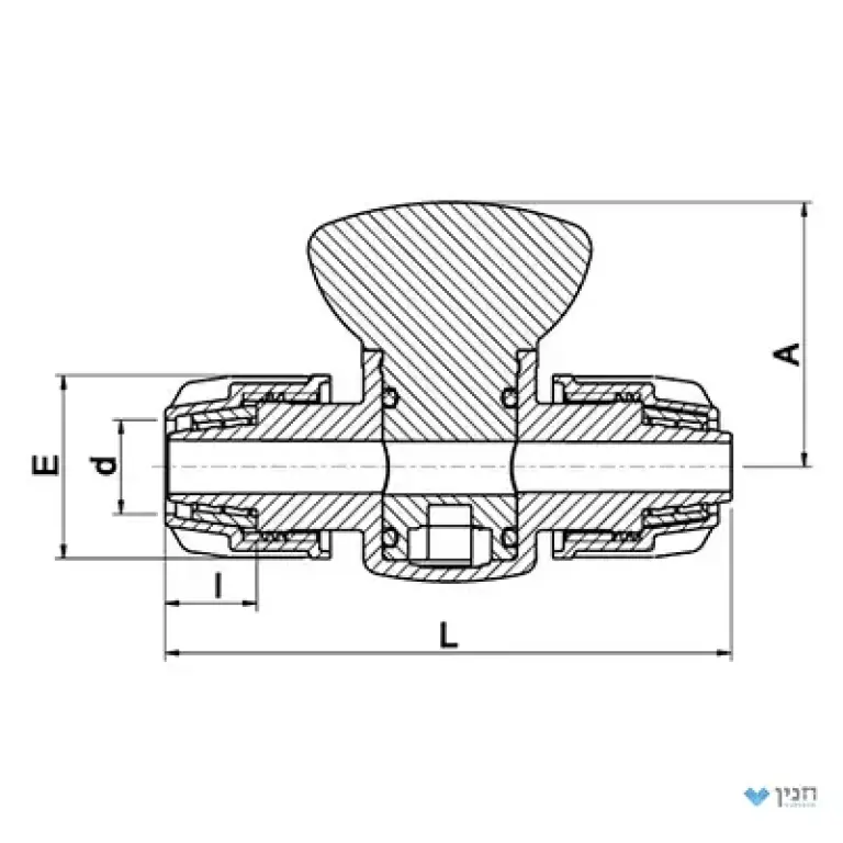 ברז 1/4 סיבוב - דו כיווני 16 × 16