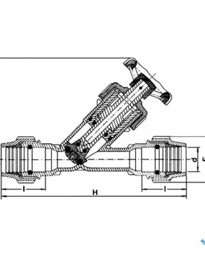 שסתום אלכסוני לצינור 32×32