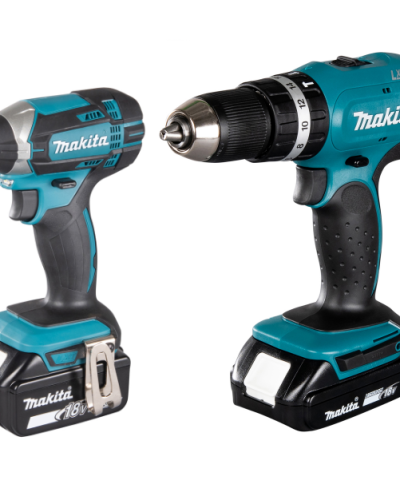 סט 2 כלים 18V נטען עם 2 סוללות 15A ומטען MAKITA DLX2141Q
