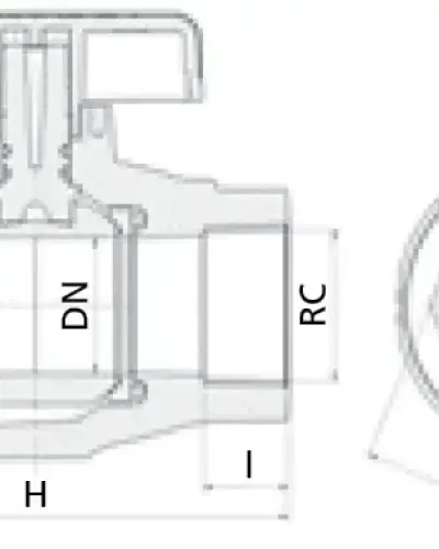 ברז כדורי ללא נקודת ניקוז "1 × 25
