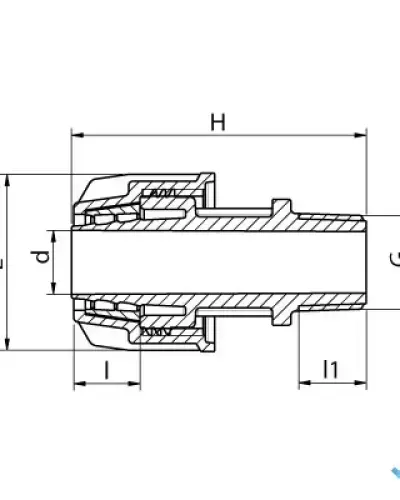 מצמד הברגה חיצונית 16 × 1/2″