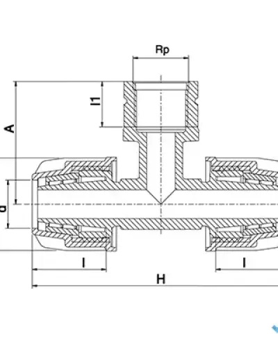 הסתעפות 90° הברגה פנימית 20×''3/4×20