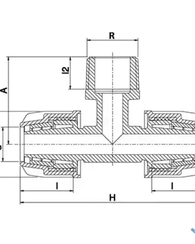 הסתעפות 90° הברגה חיצונית 16×''3/4×16