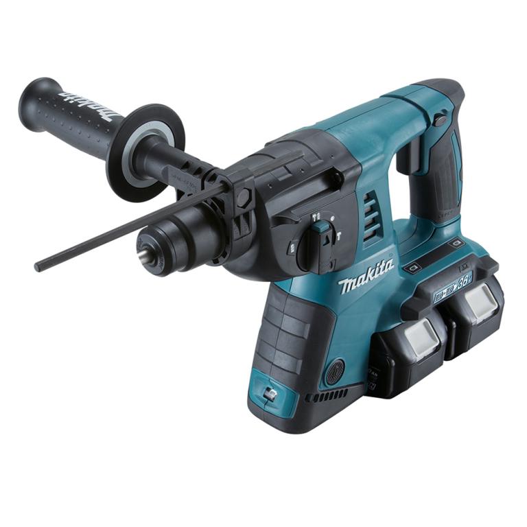 פטישון נטען 26 ממ מתח 2X18V  הכולל 2 סוללות 5 אמפר ומטען מהיר חכם דגם MAKITA DHR263RTE
