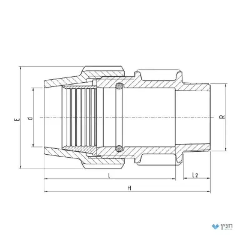 מצמד הברגה חיצונית 63 × 2.1/2″