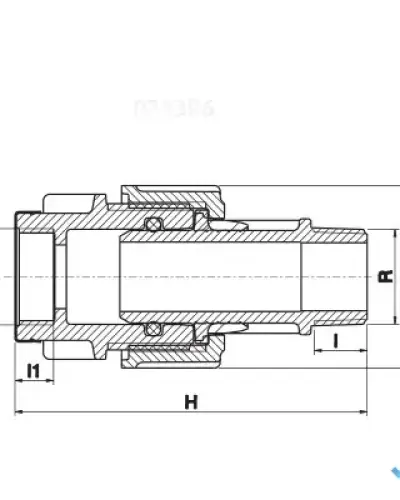רקורד הברגה חוץ/פנים 1.1/4″ × 1.1/4″