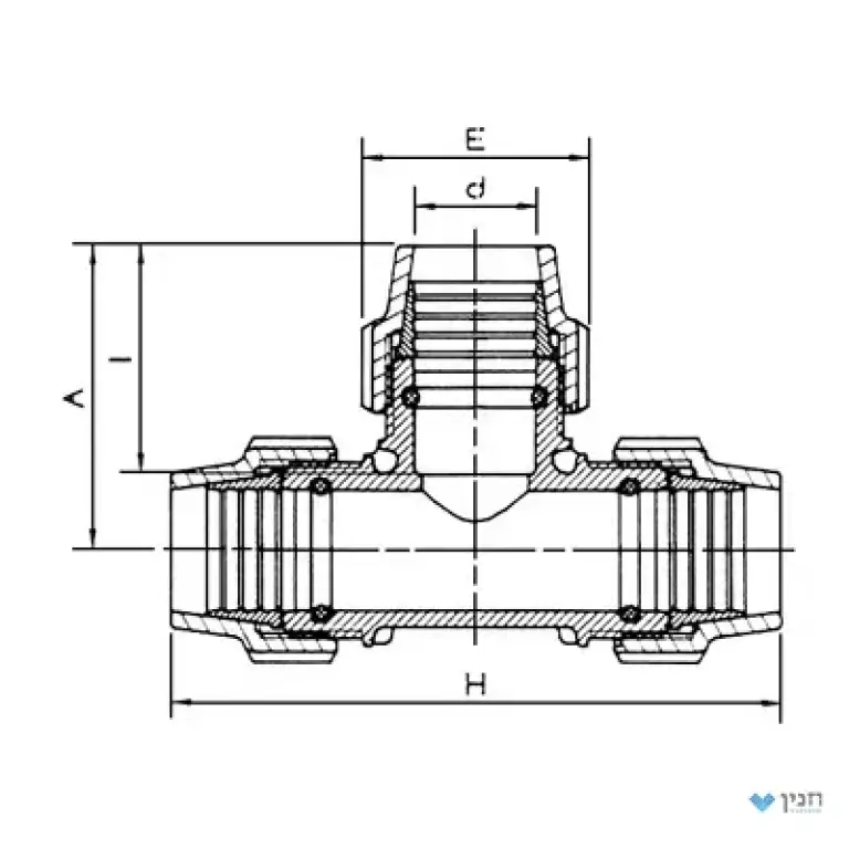 הסתעפות 90° - תיקון R.T. 63 × 63 × 63