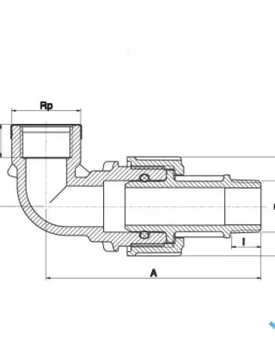 רקורד זוית הברגה חוץ/פנים 3/4″ × 3/4″