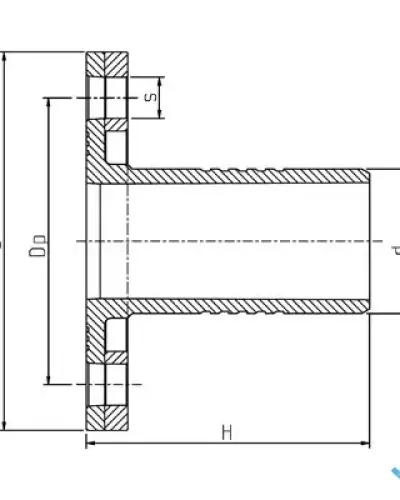 מתאם אוגן כולל אוגן מתכת 90 × 65 / 2.1/2″