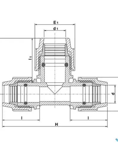 הסתעפות מעבר 90° 32 × 25 × 32