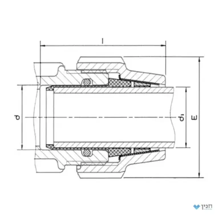 מתאם לצינור מתכת - מגולוון 63 × 2″