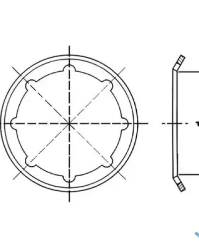 דיסקית נירוסטה לצינורות PP + PVC 63