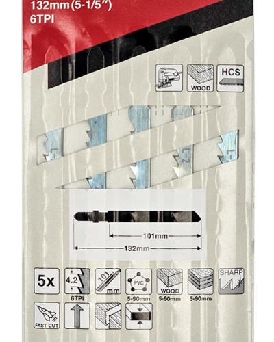 מארז 5 מסוריות למסור אנכי 132X8X6 עץפלסטיק MAKITA