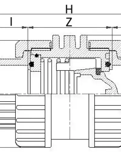 אל- חוזר קפיץ מצופה PTFE+ אטמי EPDM- הדבקה 16