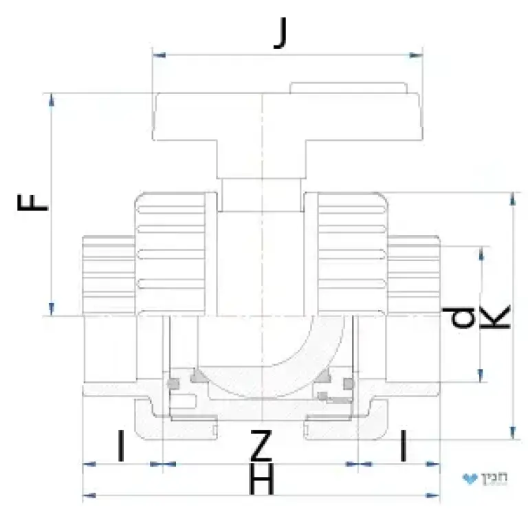 ברז כדורי 2 רקורדים BI-STOP - הדבקה 20