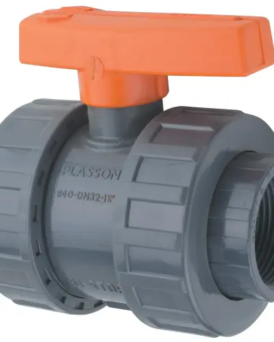 ברז כדורי 2 רקורדים BI-STOP - הברגה 3/8″