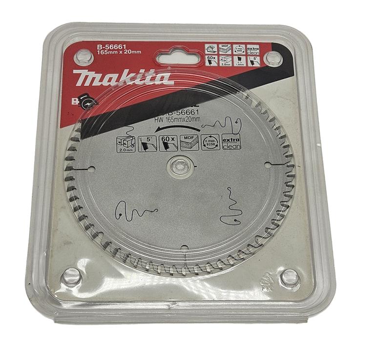 להב וידיה מצופה 165 ממ 60 שיניים ל-MDF דגם Makita B-56661