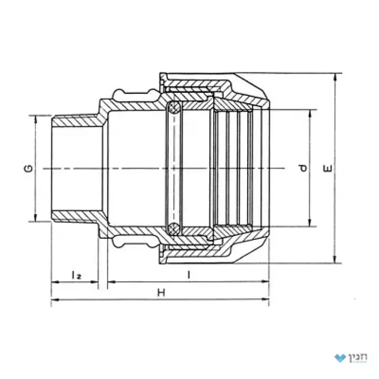 מצמד הברגה חיצונית 16 × 3/4″