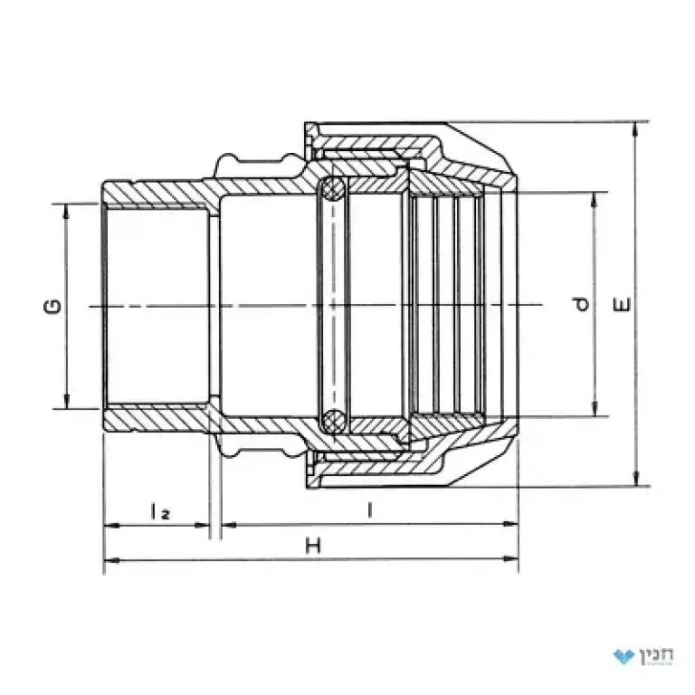 מצמד הברגה פנימית 16 × 3/4″