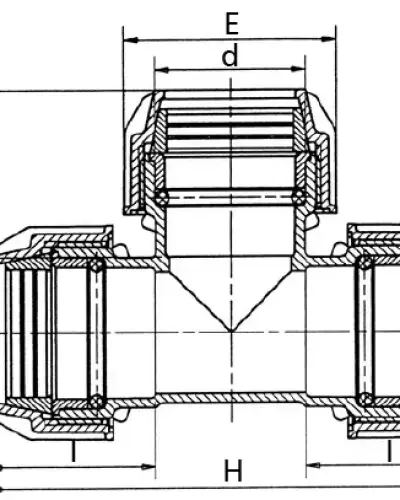 הסתעפות 90° 16 × 16 × 16