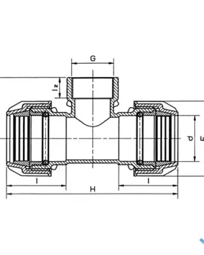 הסתעפות הברגה פנימית 90° 20 × 1/2″ × 20