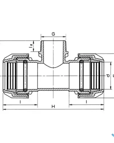 הסתעפות 90° הברגה חיצונית 25 × 1/2″ × 25
