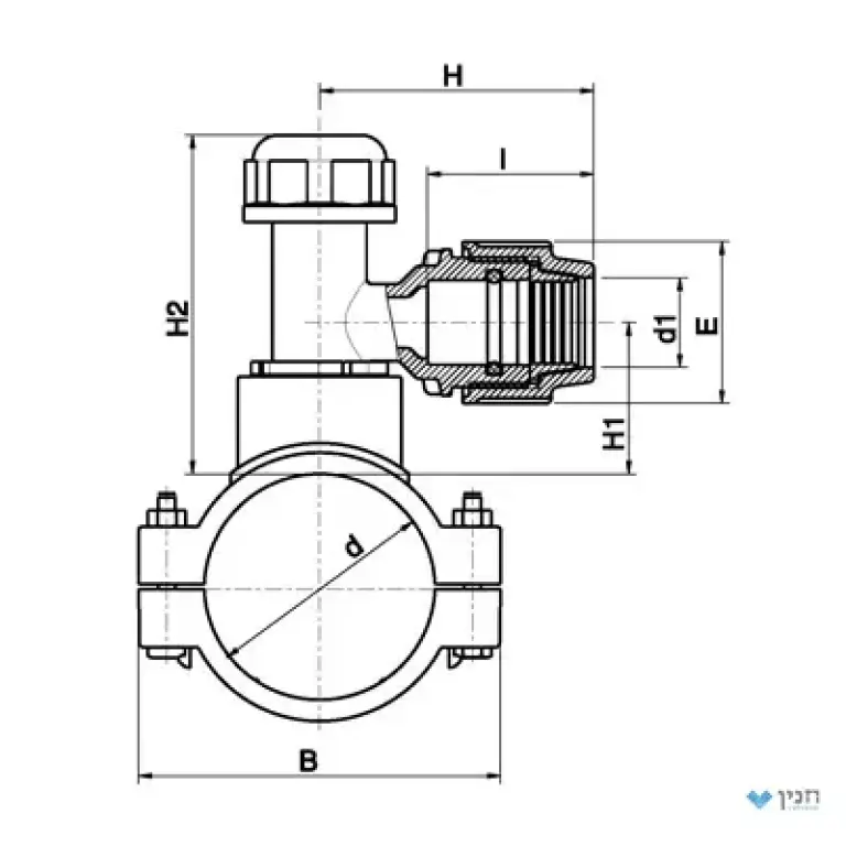 רוכב דקר - לצינורות PE + PVC 125 × 32