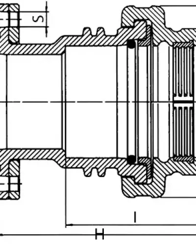מחבר אוגן כולל אוגן מתכת ("5) 125 × 160