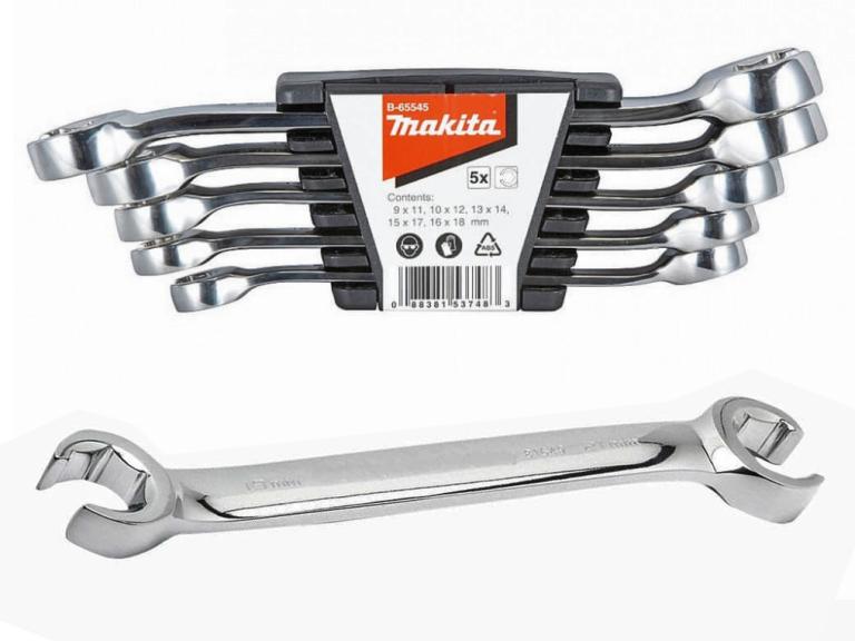 סט 5 יח מפתח רינג פתוח לניפל MAKITA