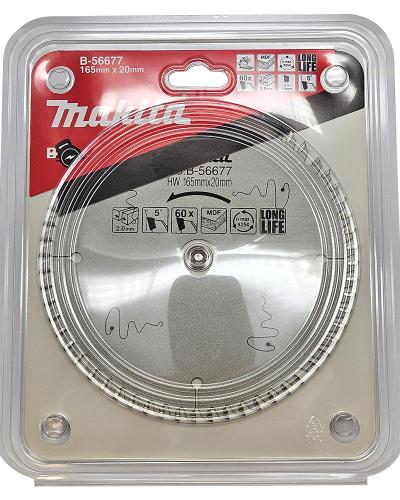 להב TCT מצופה שקט שיניים ישרות למסור 165X60 עץ MAKITA