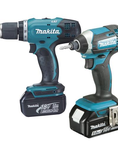 סט 2 כלים 18V נטען עם 2 סוללות 15A ומטען MAKITA DLX2141Q1