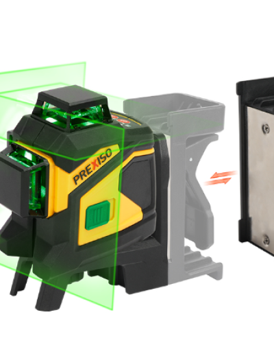 סט פלס לייזר ירוק 360 מעלות במזוודה PREXISO PLC3-360G