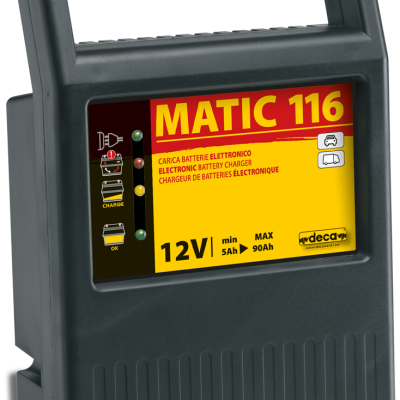 מטען מצברים אוט 6 אמפר 12V לנפח מצבר Deca MATIC 116 5-90Ah