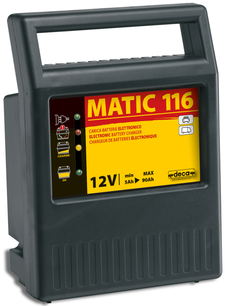 מטען מצברים אוט 6 אמפר 12V לנפח מצבר Deca MATIC 116 5-90Ah