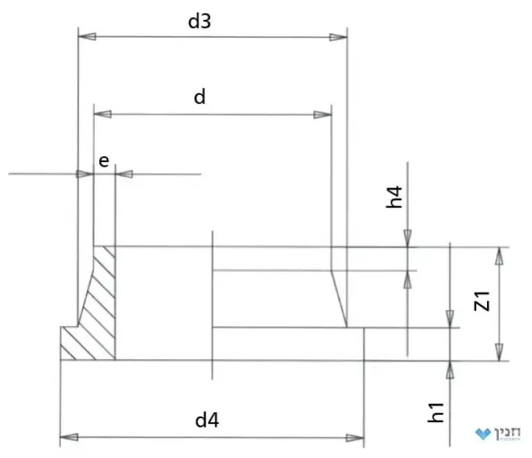 מתאם אוגן PE לריתוך פנים SDR11 1000