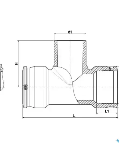 הסתעפות 90° 200 × 200 × 200