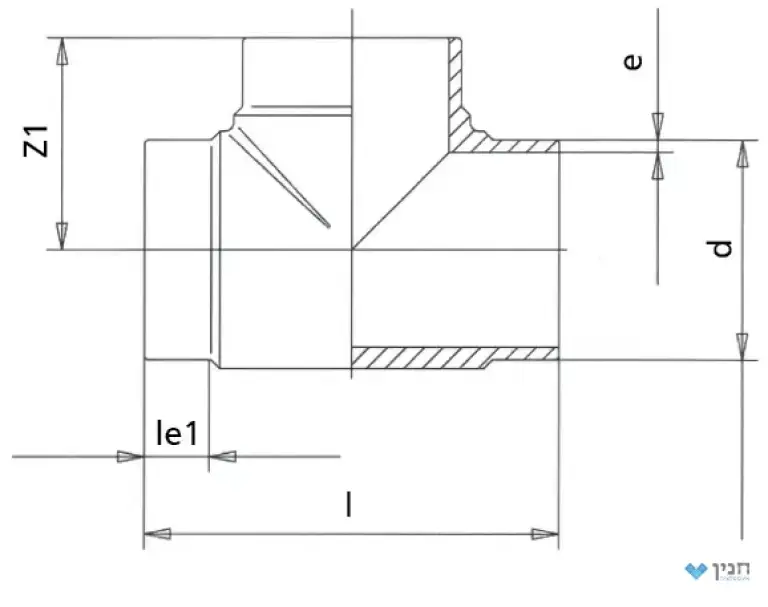 הסתעפות 90° PE לריתוך פנים SDR11 250