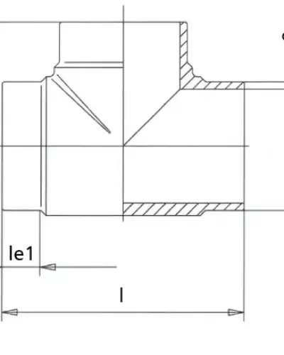 הסתעפות 90° PE לריתוך פנים SDR17 450