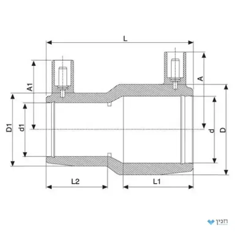 מצמד מעבר מקוטר לקוטר 110 × 63