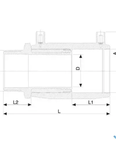 מצמד הברגה חיצונית 63 × 2″
