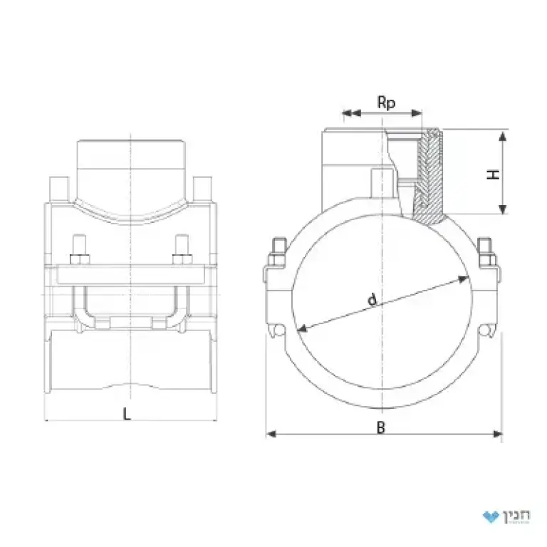 רוכב מעבר הברדה פנימית – פליז 90 × 2″
