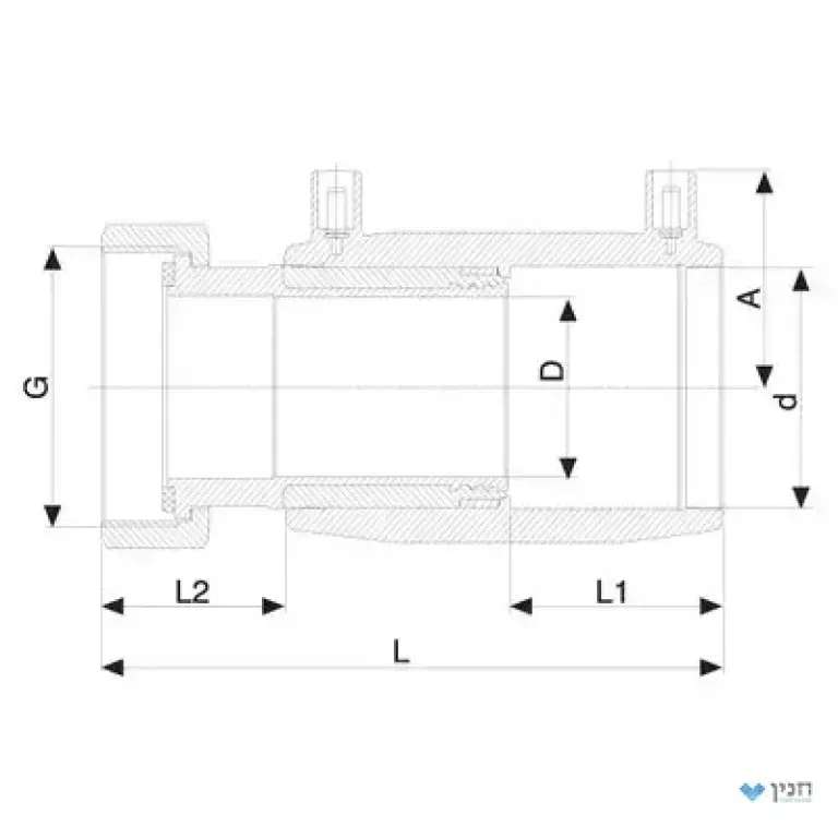50 × 2″ (מעבר רקורד – הברגה פנימית (פליז