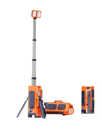 מגדל תאורה נייד TL-400 - תאורה מקצועית עם תא אחסון ל-3 סוללות