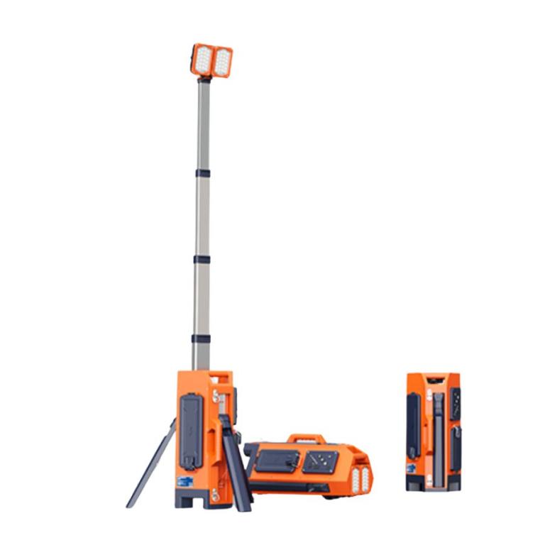 מגדל תאורה נייד TL-400 - תאורה מקצועית עם תא אחסון ל-3 סוללות
