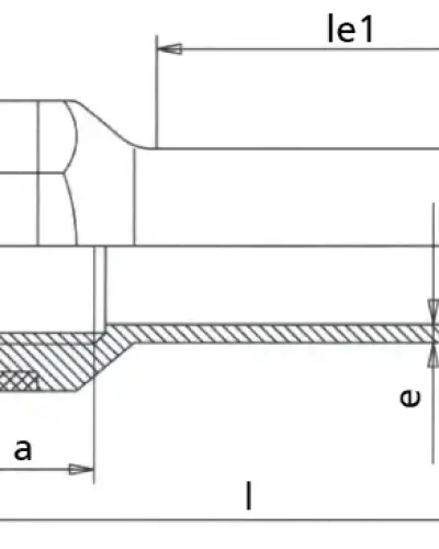 מעבר הברגה פנימית PE עם טבעת חיזוק "2 × 63