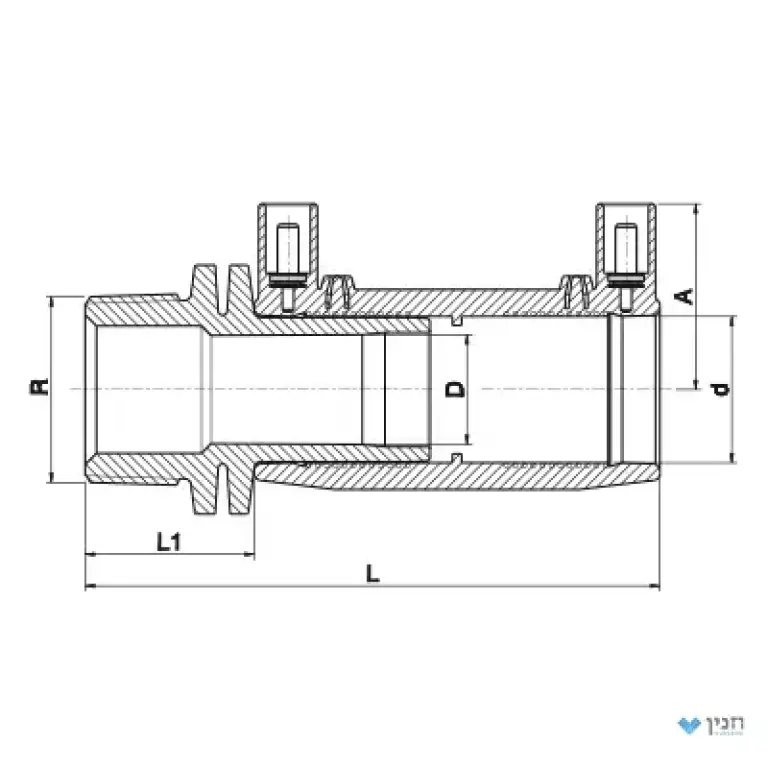 מצמד הברגה חיצונית 20 × 1/2″