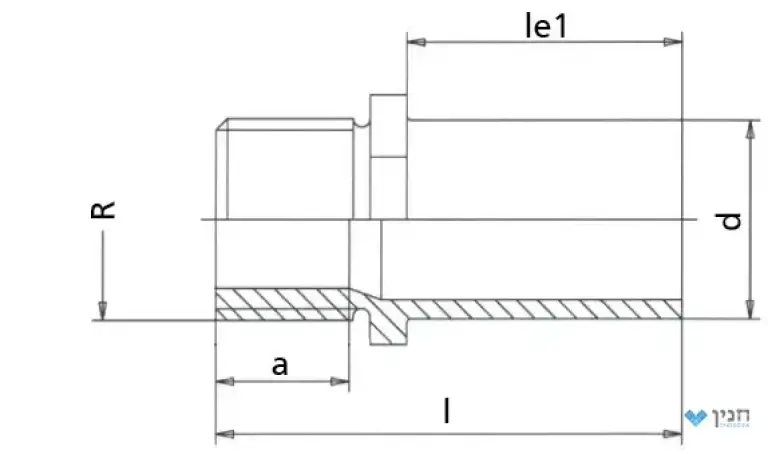 מעבר הברגה חיצונית "PE 40 × 1