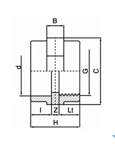 מצמד מופה - הברגה/ הדבקה 1/2″ 1 50x