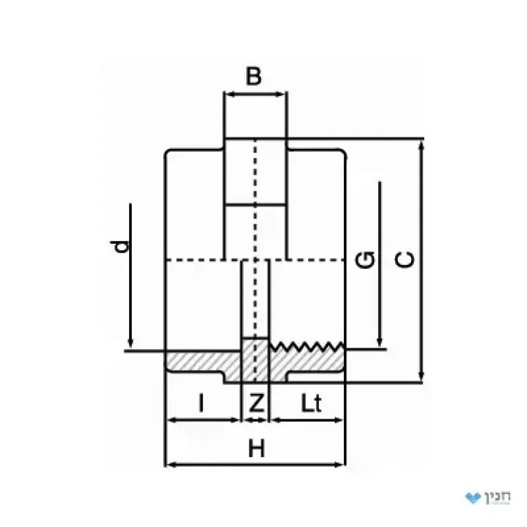 מצמד מופה - הברגה/ הדבקה 1/2″ 1 50x
