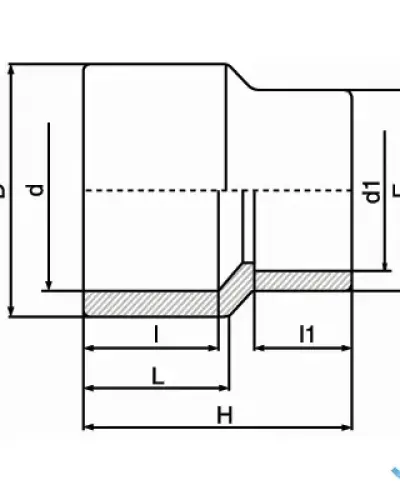 מופה מעבר - הדבקה 32 × 32 × 40